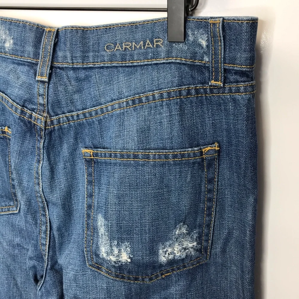 Carmar High Waisted Low Fit Baggy Straight Leg Jeans Size 28